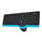 Фото № 2 Клавиатура + мышь A4 Fstyler FG1010 клав:черный/синий мышь:черный/синий USB беспроводная