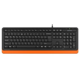 Фото Клавиатура A4Tech FK10 черная с оранжевым проводная, USB, . Интернет-магазин Vseinet.ru Пенза