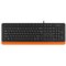 Фото № 0 Клавиатура A4Tech FK10 черная с оранжевым проводная, USB, 