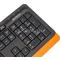 Фото № 14 Клавиатура A4Tech FK10 черная с оранжевым проводная, USB, 