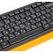 Фото № 15 Клавиатура A4Tech FK10 черная с оранжевым проводная, USB, 
