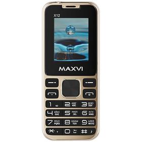 Фото Сотовый телефон MAXVI X12 32Гб металлик с золотистым. Интернет-магазин Vseinet.ru Пенза