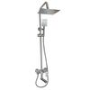 Фото Смеситель+стойка душевая "тропический душ" с двумя лейками из алюминия под НЕРЖАВЕЙКУ 82705. Интернет-магазин Vseinet.ru Пенза