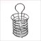 Фото № 0 Подставка для столовых приборов хромированная сталь Мульти-Пласт "Круг" AN52-37 / 1 предмет / 12,5х23 см