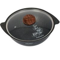 Фото АП Казан для плова 4,5л со стекл. крышкой, линия "Granit ultra" (original) "Kukmara" кго47а. Интернет-магазин Vseinet.ru Пенза