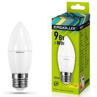 Фото ERGOLUX LED-C35-9W-E27-3K (Эл.лампа светодиодная Свеча 9Вт E27 3000K 172-265В). Интернет-магазин Vseinet.ru Пенза