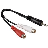 Фото Адаптер Hama H-43365 2xRCA "тюльпан" (f) - 3.5 мм Jack (m) стерео черный. Интернет-магазин Vseinet.ru Пенза