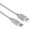Фото № 3 Кабель Hama H-30619 USB 2.0 A-A (m-f) удлинительный 1.8 м серый