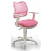 Фото Кресло Бюрократ Ch-W797 PK TW-13A белый пластик спинка розовая сетка сиденье розовое TW-13A. Интернет-магазин Vseinet.ru Пенза