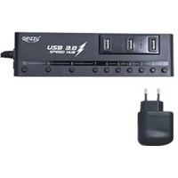 Разветвитель USB 3.0 Ginzzu GR-380UAB 10 портов. Интернет-магазин Vseinet.ru Пенза