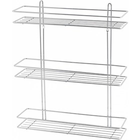 Фото SWR-023 Полка прямая трехярусная SWENSA (хром). Интернет-магазин Vseinet.ru Пенза