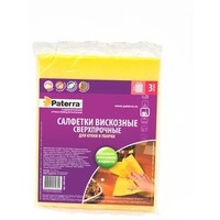 Салфетки вискозные СВЕРХПРОЧНАЯ, для уборки 3шт в упаковке 30 х 38 PATERRA (406-018). Интернет-магазин Vseinet.ru Пенза