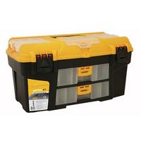 Фото М 2927 Ящик для инструментов УРАН 21'' (с двумя консолями и коробками) желтый с черным. Интернет-магазин Vseinet.ru Пенза