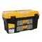 Фото № 1 М 2927 Ящик для инструментов УРАН 21'' (с двумя консолями и коробками) желтый с черным