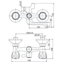 Смеситель KONNER ELEMENT QUARZ ELQ2520. Интернет-магазин Vseinet.ru Пенза