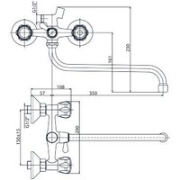 Смеситель KONNER ELEMENT QUARZ ELQ2620. Интернет-магазин Vseinet.ru Пенза