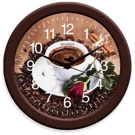 Фото Часы настенные кварцевые ENERGY модель EC-101 кофе. Интернет-магазин Vseinet.ru Пенза