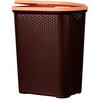 Фото Корзина для белья "Плетенка" 55л прямоугольная с крышкой шоколадный (г.Пятигорск). Интернет-магазин Vseinet.ru Пенза
