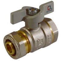 Кран шар. для воды 20x3/4" ц/г бабочка CTM CWPF3420. Интернет-магазин Vseinet.ru Пенза