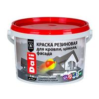 Фото Краска резиновая для кровли, цоколя, фасада 3кг ЧЕРНЫЙ "DALI" (20717). Интернет-магазин Vseinet.ru Пенза