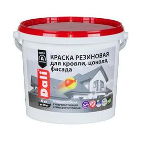 Фото Краска резиновая для кровли, цоколя, фасада 6 кг ЧЕРНЫЙ "DALI" (20727). Интернет-магазин Vseinet.ru Пенза