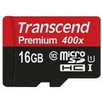 Карта памяти Transcend 400x (Premium) micro SDHC 16Гб, Class 10 UHS-I U1(TS16GUSDCU1). Интернет-магазин Vseinet.ru Пенза