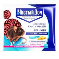 Фото ЧИСТЫЙ ДОМ Гранулы от крыс и мышей с запахом сыра, Пак. 125 г. Интернет-магазин Vseinet.ru Пенза