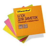 Фото Блок самоклеящийся бумажный Silwerhof 682161-07 76x76мм 100лист. 75г/м2 неон оранжевый. Интернет-магазин Vseinet.ru Пенза