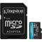 Фото № 0 64Gb - Kingston Canvas Go! Micro Secure Digital HC Class10 UHS-I Canvas Select + SD Adapter SDCG3/64GB с переходником под SD (Оригинальная!)