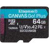 Фото 64Gb - Kingston MicroSDHC 170R A2 U3 V30 Canvas Go Plus SDCG3/64GBSP (Оригинальная!). Интернет-магазин Vseinet.ru Пенза