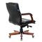 Фото № 9 Кресло руководителя Бюрократ T-9927WALNUT-LOW/BL низкая спинка черный кожа крестовина дерево