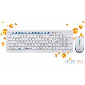 Фото Комплект (клавиатура+мышь) DEFENDER Skyline 895, USB, беспроводной, белый [45895]. Интернет-магазин Vseinet.ru Пенза