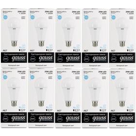 Фото Лампа светодиодная Gauss Elementary ЛОН 25Вт цок.:E27 4100K 220B A67 (упак.:10шт) (73225). Интернет-магазин Vseinet.ru Пенза