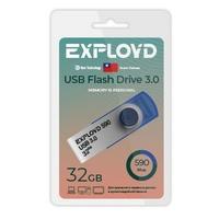 Фото EXPLOYD EX-32GB-590-Blue USB 3.0. Интернет-магазин Vseinet.ru Пенза