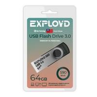 Фото EXPLOYD EX-64GB-590-Black USB 3.0. Интернет-магазин Vseinet.ru Пенза
