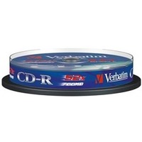 Фото Диск CD-R Verbatim 700Mb 52x Cake Box (1шт) (10) (43437). Интернет-магазин Vseinet.ru Пенза