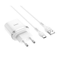 Фото HOCO C12Q "Smart" QC3.0 + кабель Type-C белый. Интернет-магазин Vseinet.ru Пенза