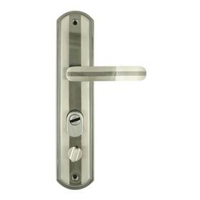 Фото Ручка дверная на планке 301-68 мм левая мат.хром/черн.никель арт.5550 Нора-М. Интернет-магазин Vseinet.ru Пенза