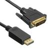 Фото Кабель аудио-видео BURO 1.1v, DisplayPort (m) - DVI-D (Dual Link) (m) , 2м, GOLD черный [bhp dpp dvi-2]. Интернет-магазин Vseinet.ru Пенза