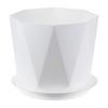 Фото Кашпо ПРИЗМА D130мм 1л с поддоном Белый М3137. Интернет-магазин Vseinet.ru Пенза