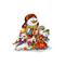 Фото № 1 Новогоднее украшение Снеговик из ПВХ со светодиодной подсветкой / 11х11 арт.42195