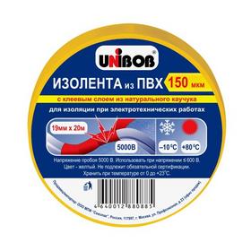 Фото Клейкая лента электроизоляционная 19мм х 20м 150мкм UNIBOB, желтая ИУ (60) арт.59489. Интернет-магазин Vseinet.ru Пенза