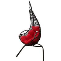 Фото Подвесное кресло "Кипр" до 100 кг (стойка темно-коричн, корзина темно-коричн, подушка оливковая). Интернет-магазин Vseinet.ru Пенза