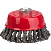 Щетка Stayer 35128-100 z01 "MASTER" чашечная для УШМ, плетёные пучки проволоки 0,5мм, 100мм/М14. Интернет-магазин Vseinet.ru Пенза