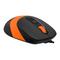Фото № 4 Мышь A4TECH Fstyler FM10, оптическая, проводная, USB, черный и оранжевый [fm10 orange]