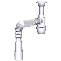 Сифон АНИ 1 1/2 "* 40 с гибкой трубой 40*40 х 50 (С0515). Интернет-магазин Vseinet.ru Пенза