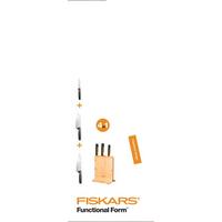 Фото Набор ножей кухон. Fiskars Functional Form (1057553) компл.:3шт с подставкой дерево/черный. Интернет-магазин Vseinet.ru Пенза