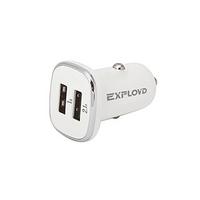 Фото EXPLOYD EX-Z-1132 Автомобильное ЗУ/3.1A/2.1А+1А/2хUSB/белый/Rash. Интернет-магазин Vseinet.ru Пенза