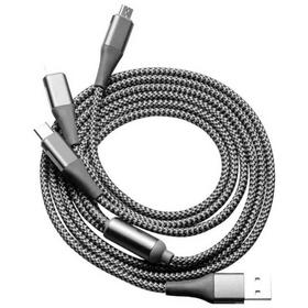 Фото Кабель XIAOMI Solove DW1, USB A(m), Lightning (m), micro USB B (m), USB Type-C (m), 1.2м, черный [dw1 black]. Интернет-магазин Vseinet.ru Пенза