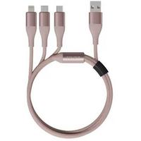 Фото Кабель XIAOMI Solove, USB A(m), Lightning (m), micro USB B (m), USB Type-C (m), 1.2м, розовый [dw2 pink]. Интернет-магазин Vseinet.ru Пенза